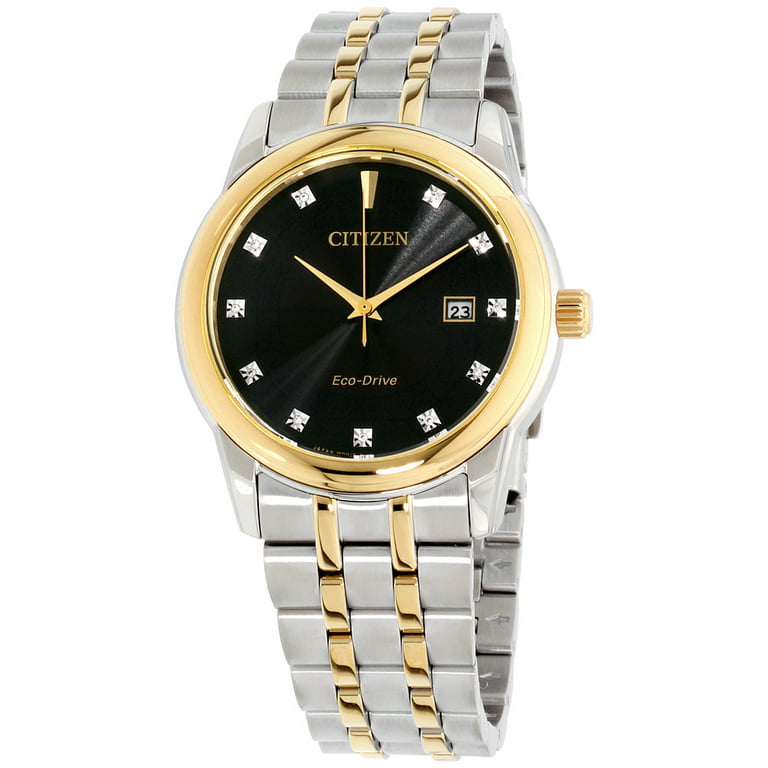 Citizen Men's Eco-Drive Diamond Two-Tone Watch BM7344-54E ...