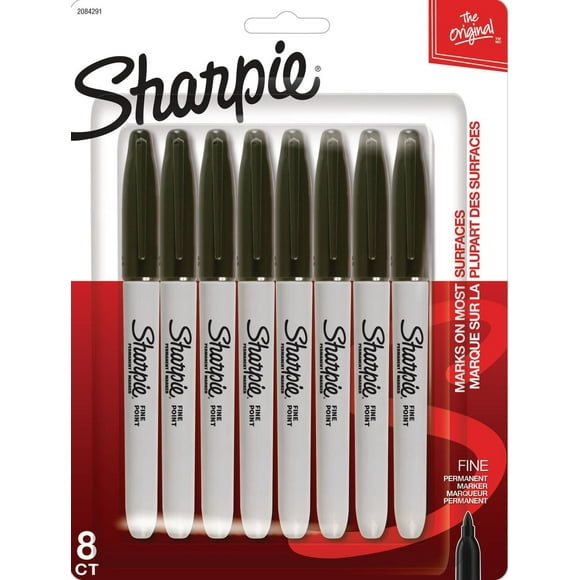 Sharpie Permanent Markers, Fine Point, Black