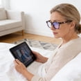 thumbnail image 4 of Tortoiseshell Square Reading Glasses with Blue Light Filtering Technology for Eye Comfort and Reduced Screen Glare, 4 of 5