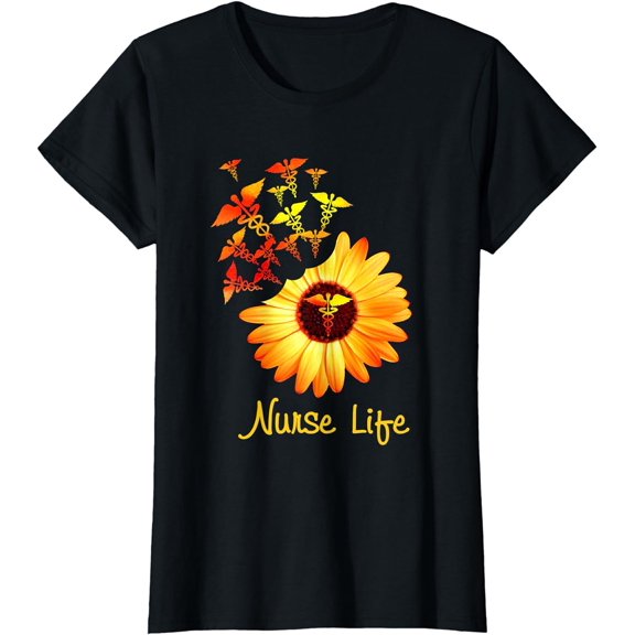 Nurse Life Sunflower Tshirt Cute Nurse Gifts
