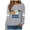 Grey, variant on Towmus Halloween Sweatshirts Women Embroidered Sequin Ghost Graphic Pullover Shirt Halloween Crewneck Tops