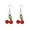 Red, variant on Acrylic Cute Cherry Dangle Drop Earrings for Women Silver Plated Resin Green Leaf Sweet Lovely Food Fruit Tassel Dangling Earring Lightweight Chic Fish Hook Christmas Xmas Fall Holiday Jewelry