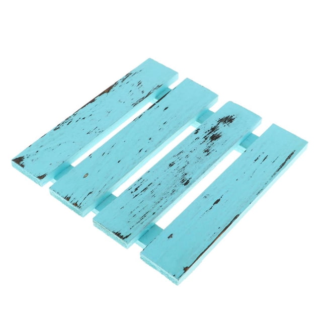 Tablero de licencia de Bloque de Pintada Mini Valla Crafting Telón de Fondo DIY Accesorios Adornos Azul Baoblaze Decoración De Placas De Fondo