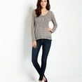 thumbnail image 3 of Aeropostale Womens Sheer Textured Pullover Sweater, Grey, Medium, 3 of 3