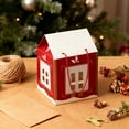 thumbnail image 5 of 1 Pack Large House Shaped Gift Boxes with Handle 15 x 7 x 7 Inches Large Holiday Cottage Box, Real Estate Agent Gift House Shaped Paper Bag Christmas Ornaments Cardboard, 5 of 6