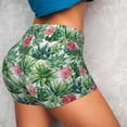 thumbnail image 4 of Logiee Succulents 1 Print Women's Biker Shorts,Workout Gym Shorts,Scrunch Shorts,Tummy Control Hidden Scrunch Running Yoga Shorts-XX-Large, 4 of 8