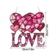 thumbnail image 3 of Decoraciones para el día de San Valentín, adornos para el día de San Valentín, regalos para el día de San Valentín, atrapasueños con forma de corazón de AMOR, decoración colgante para puerta y ventana, 3 of 7