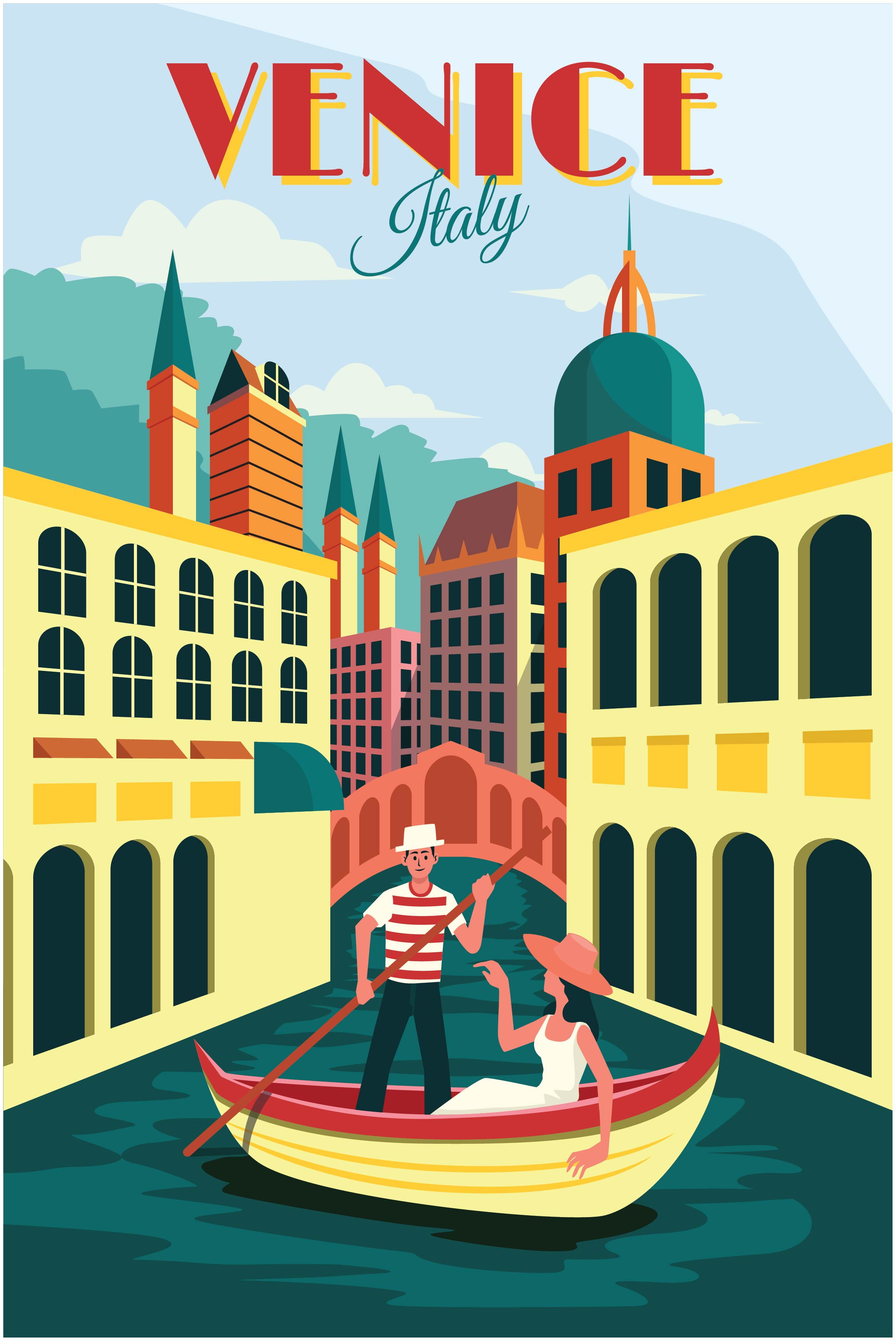 Venice Vintage Travel Poster - VINTAGE POSTER