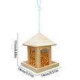 thumbnail image 5 of Sylchomon Wooden Bird Feeder for Outdoors Hanging, Wooden Hut‌ Shaped Cardinal Birdfeeder for Garden Decoration Yard, Weatherproof and Durable, 5 of 9