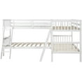 thumbnail image 4 of Harper & Bright Designs Twin Over Twin Bunk Bed, L-Shaped Solid Wood Bed Frame Twin Size Beds with Ladder, White, 4 of 8