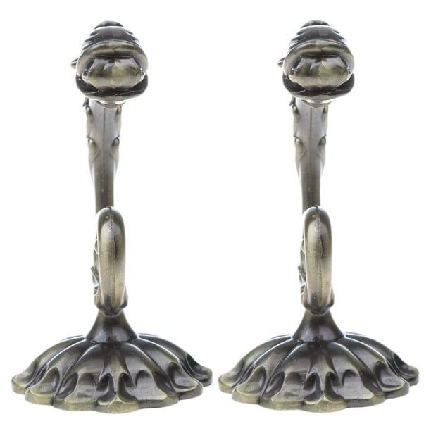 2 Pieza Flor Cortina Percha Tieback en Borla Cuerda Sombrero para proteger Ropa Bolsa Soporte de Suspensión Bronce perfecl Soportes de gancho de amarre para cortinas