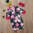 thumbnail image 5 of Family Flower Matching Robe And Swaddle Set Mother & Baby Pajamas Sleepsack, 5 of 5