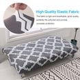 thumbnail image 5 of Folding Sofa Bed Cover Solid Color Futon Armless Slipcover Polyester Elastic Fabric All-Inclusive Cover, 5 of 9
