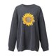 thumbnail image 2 of Gibobby Sudaderas con cremallera Suéter holgado de otoño e invierno para mujer, sin capucha con manga de hombro de Color sólido (Gris, M), 2 of 3