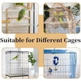 thumbnail image 6 of Bird Cage Seed Catcher, Large Bird Cage Cover, Adjustable Soft Airy Nylon Mesh Net, Birdcage Cover Skirt Seed Guard for Parrot Parakeet Macaw African Round Square Cages (White, Daisy Design), 6 of 7