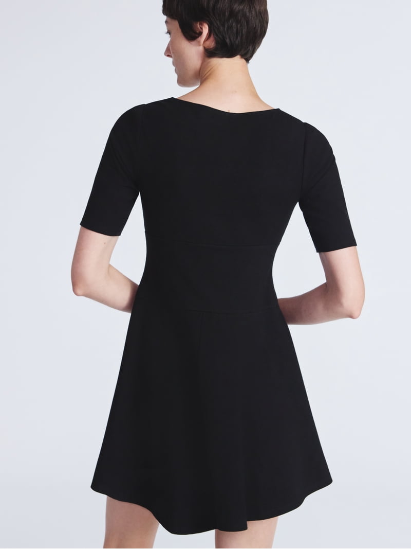 Scoop Women's Knit Mini Skater Dress with Elbow Length Sleeves, Sizes  XS-XXL - Walmart.com