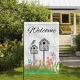 thumbnail image 4 of Garden Flag Double Sided, Watercolor Flower Bird Decorative House Yard Outdoor Small Flag, Spring Summer Decor Home Outside Decoration 12x18, 4 of 5