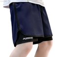 thumbnail image 2 of Liyamei Boys Athletic Shorts with Drawstring and Loose Fit for Summer Sports Size 5-16,Navy, 2 of 7