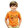thumbnail image 3 of XAOFW Boys Girls Halloween Shirt Short Sleeve Crewneck Ghost Bat Graphic Tees Toddler Kids Autumn Relaxed Fit T Shirts 2-3 Years, 3 of 3