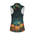 thumbnail image 2 of Whosucclay Jack-o'-lanterns Fireflies Tennis Athletic Tank Top for Ladies, Fashion Breathable for Golf Daily Sports, Stretchy Dry-Fit Golf Shirt for Women, 2 of 7