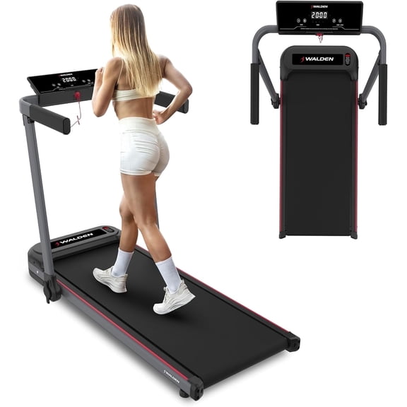 Electric Treadmill Easy Folding Treadmill 6.2 mp/h 12 Preset Programmes Walden F2800