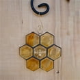 thumbnail image 4 of Vadktai Large Honeycomb Sun Catcher, Handmade Bee Stained Glass Window Hanging Ornament, 4 of 9