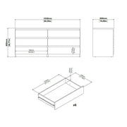 Tvilum Scottsdale Black Matte 6 Drawer Double Dresser