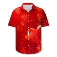 thumbnail image 5 of GERsome Men's Short Sleeve Valentine's Day Shirts Casual Lightweight Button Down Shirts Vacation Beach Summer Tops S-5XL, 5 of 5