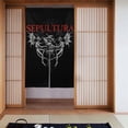 thumbnail image 1 of Cortina de puerta semiopaca de dos piezas con patrón de patchwork Sepultura, cortinas opacas decorativas para dormitorio, sala de estar, decoración de habitación de niños, 34 x 56 pulgadas, tamaño, 1 of 7