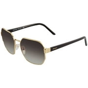 Prada PR 54XS Metal Womens Rectangle Fashion Sunglasses Gold 59mm Adult