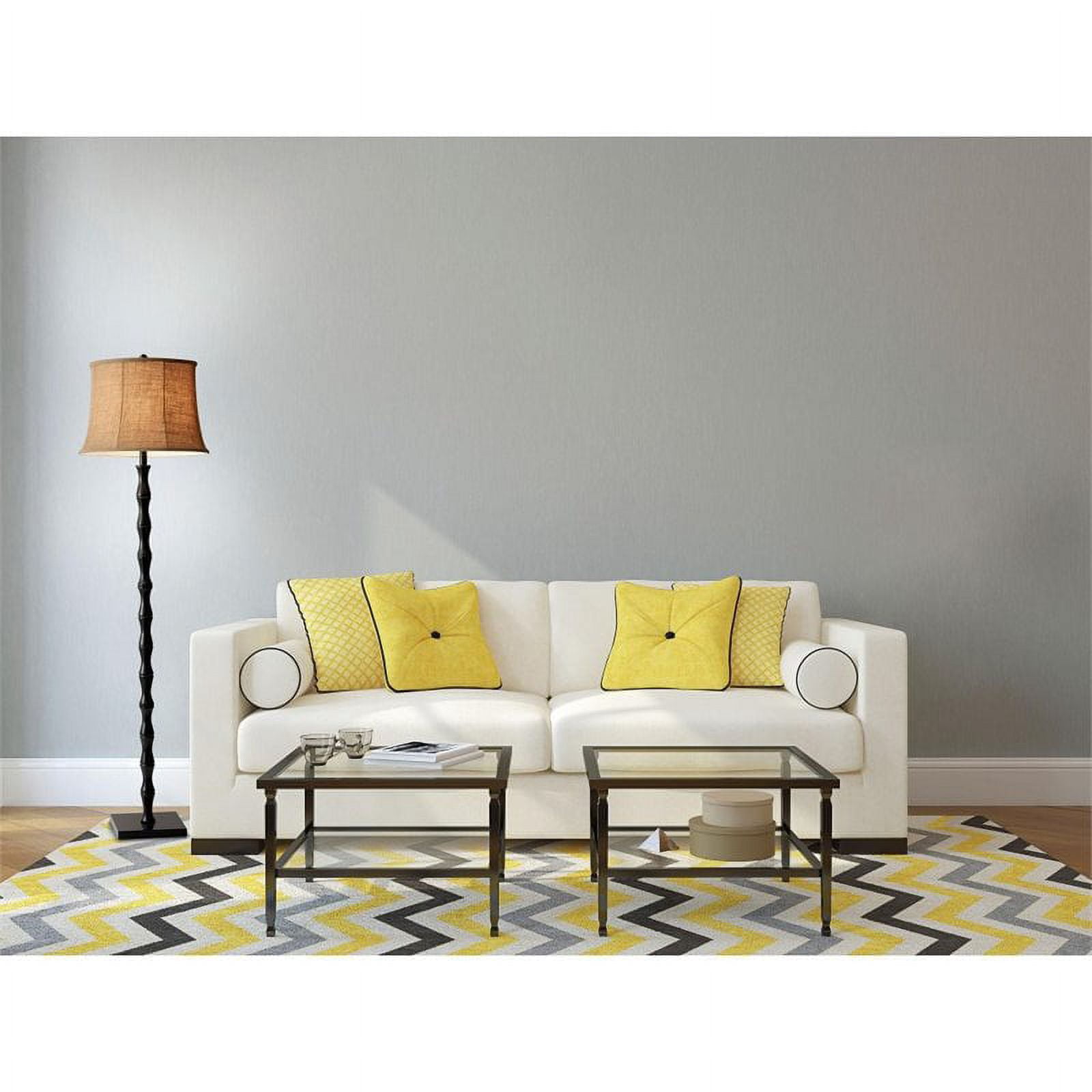 Adesso Stratton Floor Lamp, Painted black metal