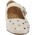 thumbnail image 2 of Sam Edelman Michaela Bright White Studs Mary Jane Ankle Strap Squared Toe Flats (Bright White, 6), 2 of 6