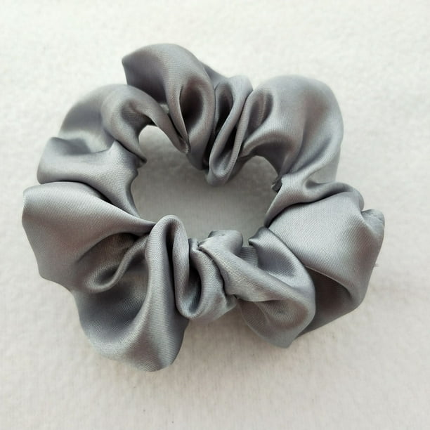 Anillo para el cabello de satén de 60 colores de color sólido Anillo para el cabello de satén de 204 colores Anillo para el cabello de intestino grueso Flor