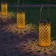 thumbnail image 5 of Luces solares al aire libre, linternas colgantes, luces solares de metal retro para jardín, césped, patio, árboles, 5 of 5