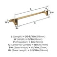 thumbnail image 6 of Amerock Davenport Champagne Bronze 18 inch (457mm) Towel Bar, 6 of 8