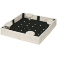 thumbnail image 1 of Cream White HDPE Sandbox with Canopy & Liner - 48” Outdoor Play Area for Backyard Fun, 1 of 7
