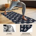 thumbnail image 4 of Blue Cartoon Unicorn Flower Pattern Hot Yoga Mat Towel Non Slip for Hot Yoga - Quick-Drying Yoga Mat Cover with 4 Corner Pockets with Travel Bag - Hot Yoga Towel Non Slip 74"x26", 4 of 6