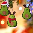 thumbnail image 1 of 3 piezas de muñeco de aguacate verde navideño colgante para árbol de Navidad decoración colgante para puerta de casa ventana adornos de fieltro, 1 of 7