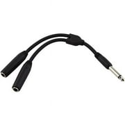 Ace Products Group PYS214M 6 in. Y Cable, Mono 0.25 in. Male -Dual Mono 0.25 in. Female