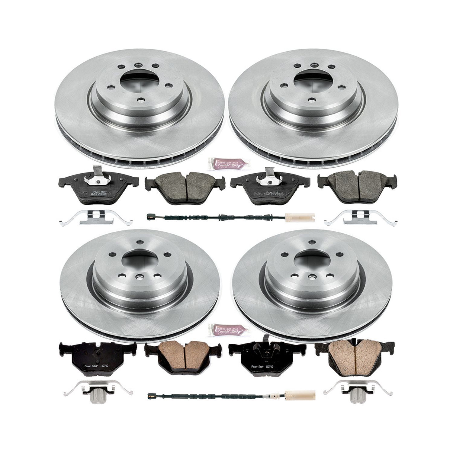 PowerStop Front and Rear Stock Replacement Brake Pad and Rotor Kit Fits: BMW Select Models KOE7021