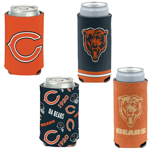 WinCraft Chicago Bears 4-Pack 12oz. Can & Slim Can Cooler Set