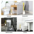 thumbnail image 6 of Ashosteey Toilet Bowl Brush and Holder for Bathroom,Modern and Compact Toilet Cleaner Brush Long Handle Bristles for Bathroom, 6 of 9