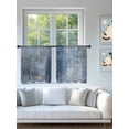 thumbnail image 4 of Sheer Curtains 54 Inch Length 2 Panels Set for Kitchen, Blue Semi Sheer Curtains for Windows, Retro Oil Painting Modern Abstract Art Aesthetics Voile Window Treatments Rod Pocket Curtain, 4 of 7