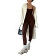 thumbnail image 3 of Sunloudy Combinaison Débardeur pour Femmes, Sans Manches, Col Carré, Couleur Unie, Extensible, 3 of 6