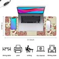 thumbnail image 5 of Long Mouse Pads for Desk,Pioneer Flower Floral Print Pattern Desk Mats on Top Of Desks, Desk Mouse Pad Extra Large with 3mm Non-Slip Base and Stitched Edge for Gaming,Office,Work,Home 31.5"x11.8", 5 of 6