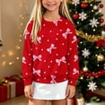 thumbnail image 6 of BXJX Girls Christmas Sweaters Size 10-12, Knit Fall Winter Crew Neck Cute Pullover Xmas Tops, 6 of 6