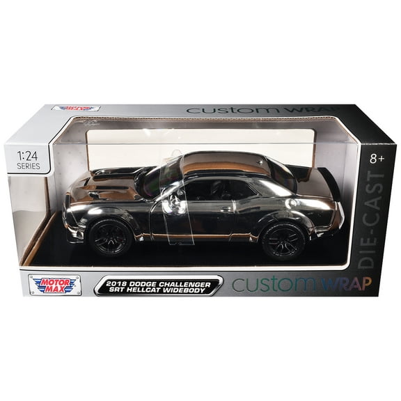 2018 Dodge Challenger SRT Hellcat Widebody Chrome "Custom Wrap" Series 1/24 Diecast Model by Motormax