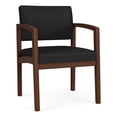 thumbnail image 1 of Pemberly Row Reception Waiting Room Healthcare Guest Chair / Walnut Wood / Black, 1 of 5