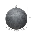 thumbnail image 2 of Vickerman 15.75" Pewter Glitter Ball Ornament, 2 of 2