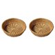 thumbnail image 1 of 2X Cesta Tejida Una Mano, Cesta de Mimbre, Cesta para Servir Alimentos para Pan, Fruta, Almacenamiento de Verduras, Cesta de Regalo de 25 x 8 cm, 1 of 5